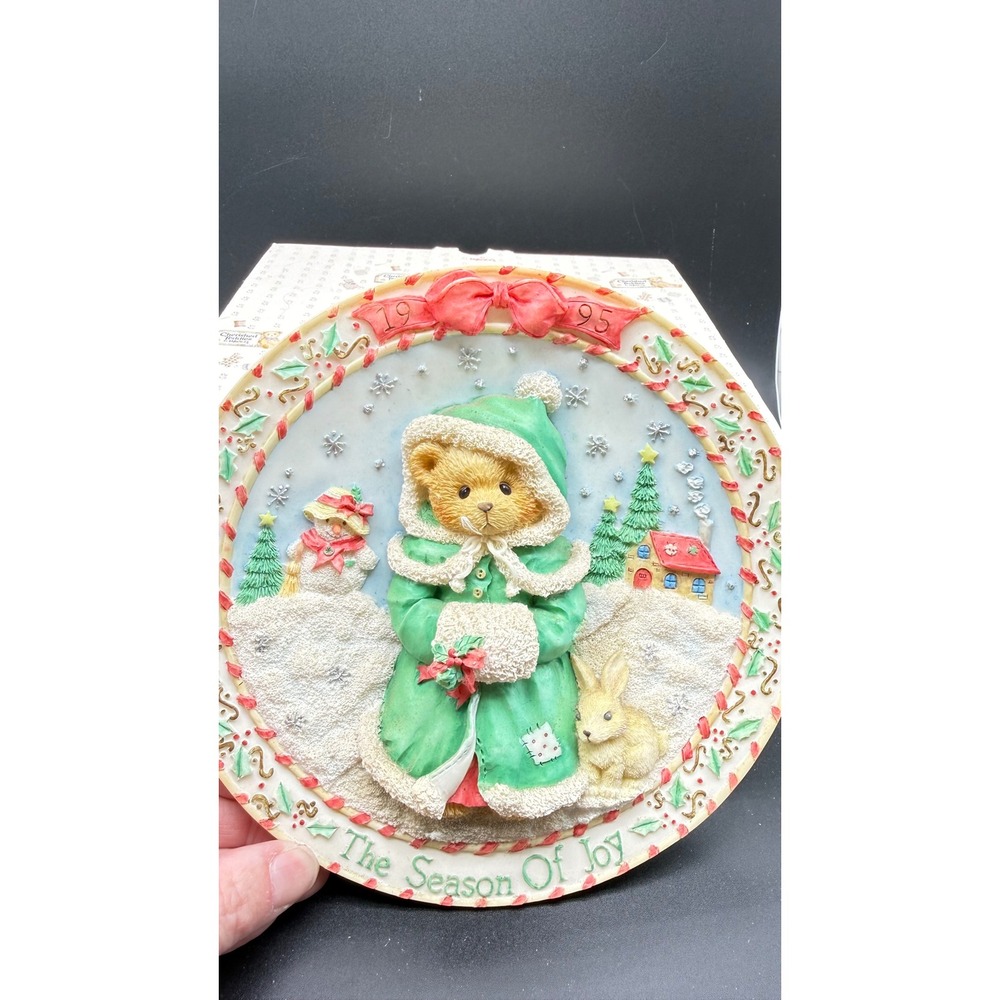 Cherished Teddies The Season Of Joy 1995 Plate Priscilla Hillman Enesco 141550